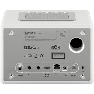 ELITE-WHT FM/DAB+ -INTERNET RADIO- WIFI CD -BLUETOOTH DUAL ALARM-WHITE SONORO ELITE - WHITE
