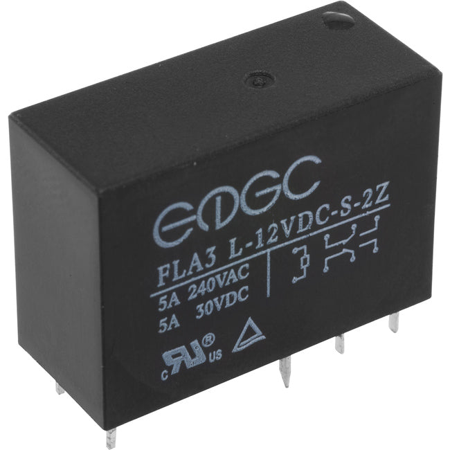 MISS212D 12V DC 5A DOUBLE POLE RELAY FLOURISHING FLA3 L-12VDC-S-2Z