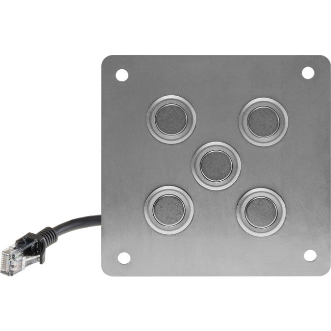 CRM51S VANDAL PROOF IR REMOTE PANEL 5 BUTTONS ON A SQUARE PLATE RPG 5BVPP-S