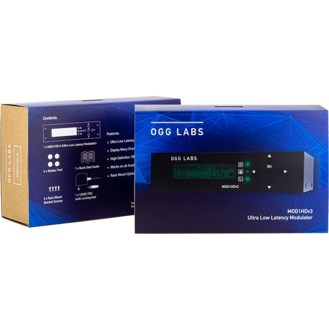 MOD1HDV3 MPEG2 1080P HD DVB-T MODULATOR OGG LABS OGG LABS MOD1HDV3