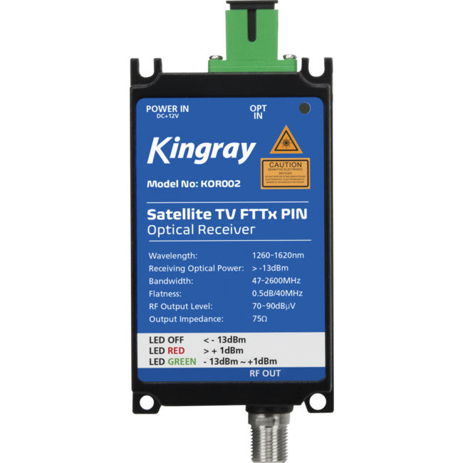KOR002 - OPTIC FIBRE RECEIVER - FOX APP  F31076 - KINGRAY