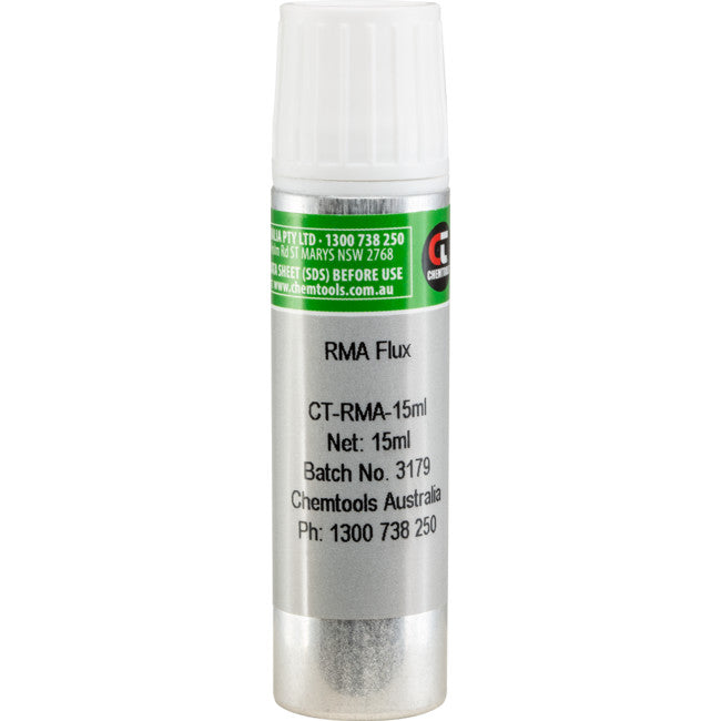 CTRMA15ML 15ML RMA SOLDER FLUX BOTTLE WITH BRUSH LID - 202-25 CHEMTOOLS CT-RMA15ML