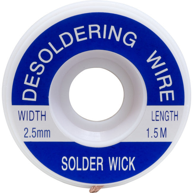 ZD1804 - 2.5MM X1.5M DESOLDERING WIRE - PURE COPPER BRAID CONSTRUCTION - DOSS