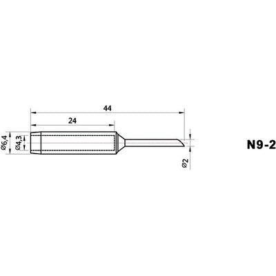 N92 - 2.0MM BEVEL TIP ZD8916 ZD418 - REPLACEMENT SOLDERING TIP - DOSS