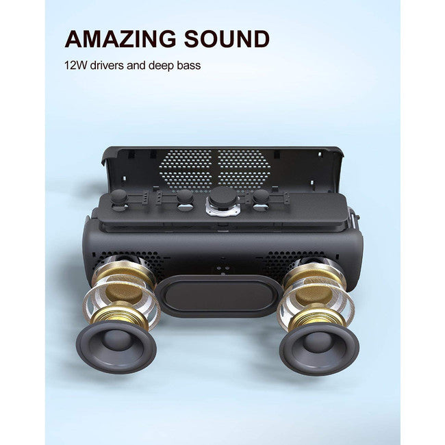 WB96GREY E-GO II BLUETOOTH SPEAKER IPX6 WATERPROOF DOSS WB96