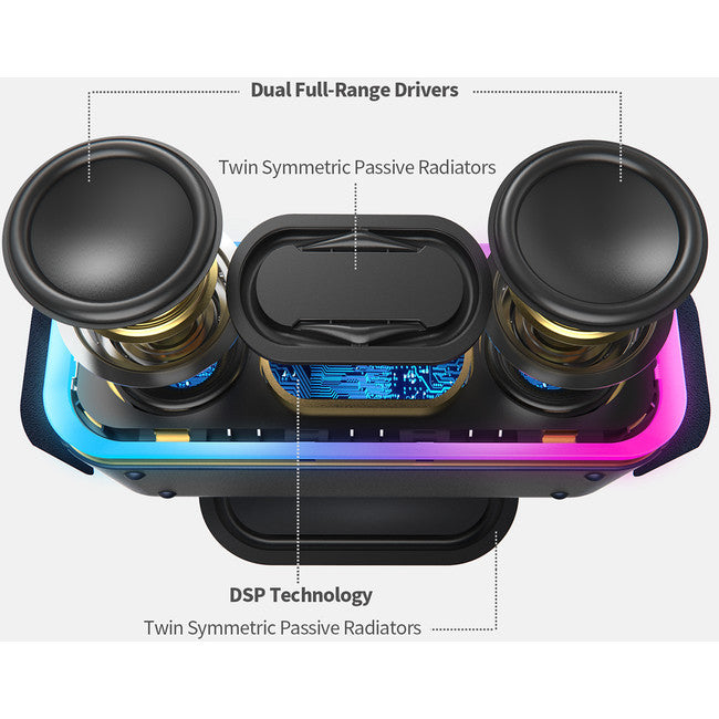 WB20BLU SOUNDBOX PRO+ SPEAKER BLUETOOTH PORTABLE BLUE DOSS WB20