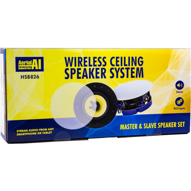 HSB826 6.5" ACTIVE CEILING SPEAKERS 30W PER CH WITH BLUETOOTH AERIAL INDUSTRIES HSB826