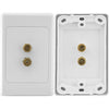 PRO1030 2 TERMINAL SPEAKER WALL PLATE 2X BANANA SOCKETS PRO2 A-1030