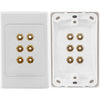 PRO1034 6 TERMINAL SPEAKER WALL PLATE 6X BANANA SOCKETS PRO2 A-1128AU