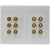 PRO1143 12 TERMINAL SPEAKER WALL PLATE GOLD PLATED 12X BANANA SOCKETS PRO2 A-1143AU