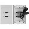 HDMI2FLEX 2X HDMI VERTICAL WALL PLATE FLEXIBLE THIN WALL REAR SOCKET PRO2
