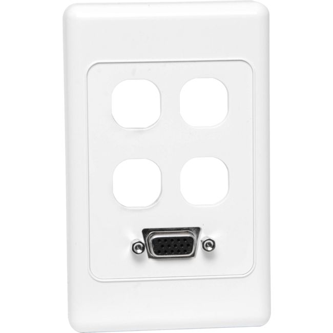 P5985 VGA WITH 4 GANG WALL PLATE FLEXIBLE CONNECTION DYNALINK P5985