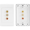 PRO1121 COMPOSITE AV WALL PLATE STRAIGHT THROUGH RCA PRO2 A1121