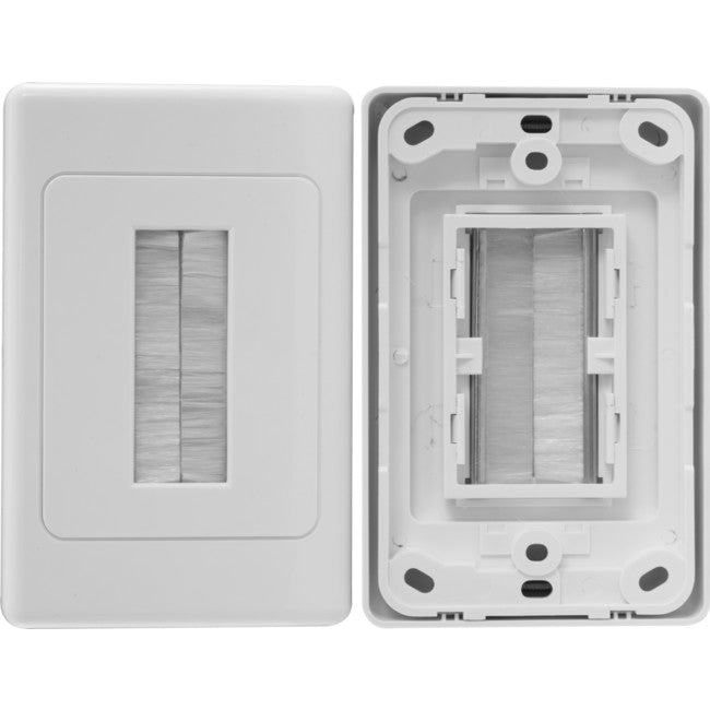 PRO1272 WHITE BRUSH WALL PLATE SUITS CLIPSAL E PRO2 A-1272AU