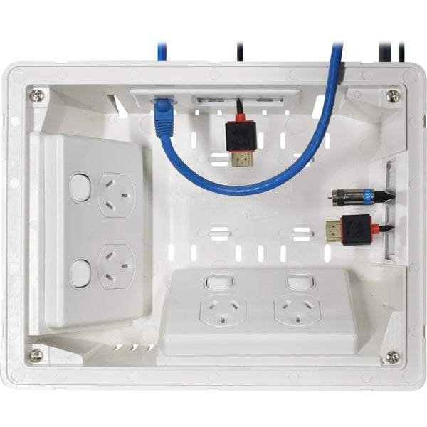 04MM-RP04 RECESSED WALL BOX WITH CABLE MANAGEMENT SYSTEM MATCHMASTER 3