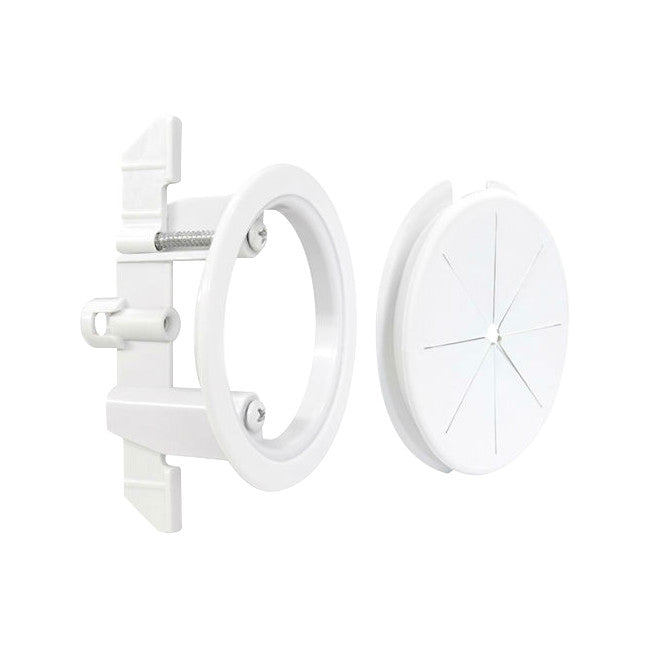 1SPW UNIVERSAL CABLE PASSTHRU PLATE SPEEDPORT WHITE 2INCH HOLE MIDLITE