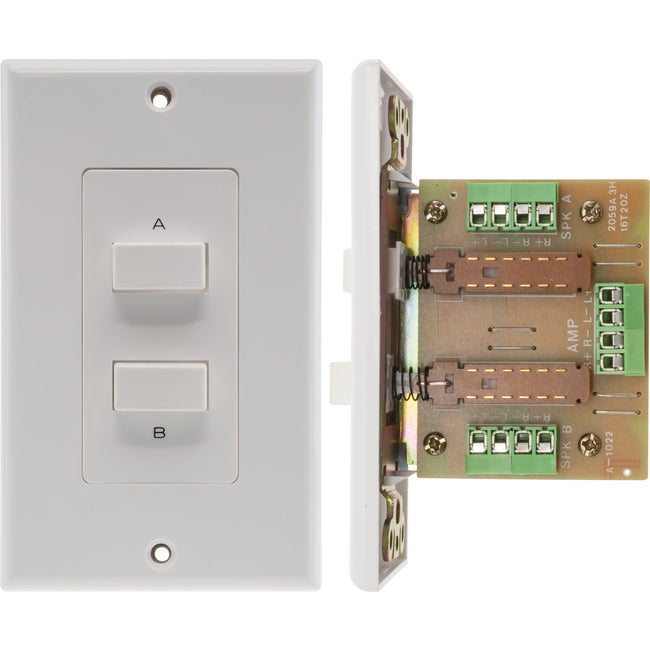 PRO1022 - A, B OR A+B SPEAKER SELECTOR - WALL PLATE PRO2 - PRO2