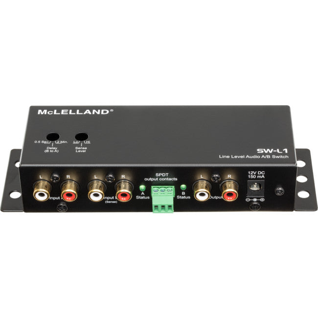 SW-L1 LINE LEVEL AUDIO AB SWITCH BOX UPTO 24V SPDT RELAY OUTPUT MCLELLAND SW-L1