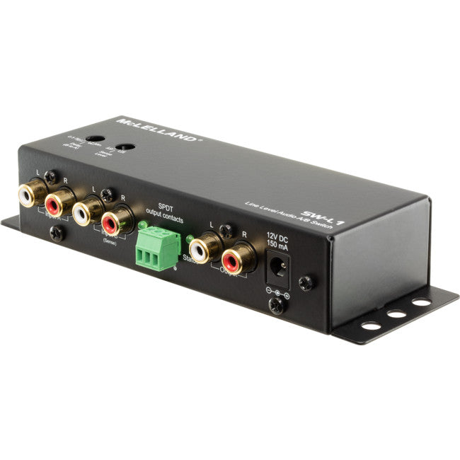 SW-L1 - LINE LEVEL AUDIO AB SWITCH BOX - UPTO 24V SPDT RELAY OUTPUT - MCLELLAND
