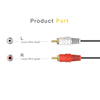 2 RCA to 2 RCA Male To Male 1.5m Dual Phono Stereo Audio Cable Cord Gold Plated