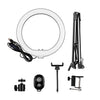 10" LED Ring Light + 1m Scissors Desk Boom Arm Stand + Phone Mount + Bluetooth Remote