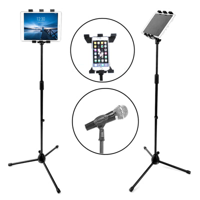 3 in 1 Floor Tripod iPad Tablet Phone Microphone Stand - 2 Model Options