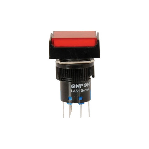 SP4065 IP65 MOMENTRY RED PUSHBUTTON 250VAC5AMP DPDT& ILLUMINATION SP-0741