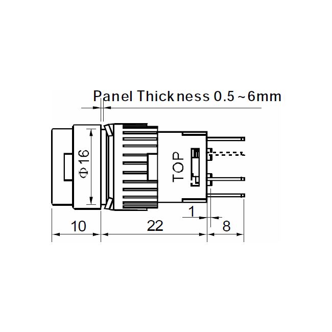 SP4080 IP65 ON /OFF GREENPUSH BUTTON 250VAC 5AMP DPDT&ILLUMINATION SP-0749