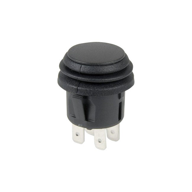 SP4105 IP56 ON/OFF BLACK PUSH BUTTON DPST 6AMP 250VAC - QC LUGS SP-0743