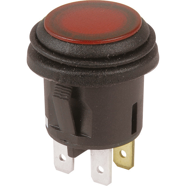 SP0751 IP56 RED NEON PUSH BUTTON DPST 6A 250VAC SP0751