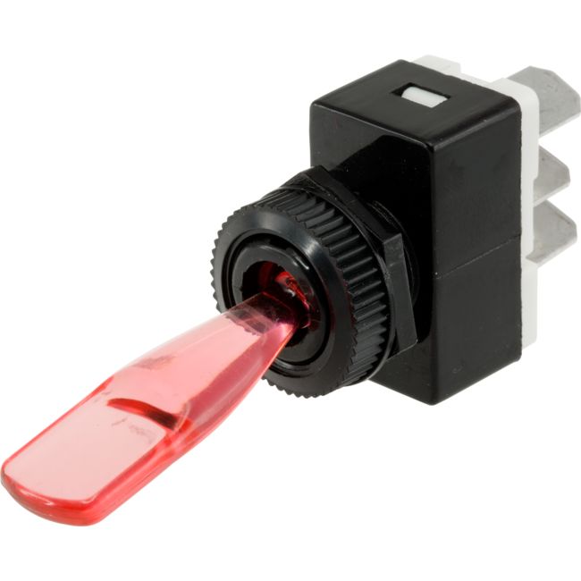ST5066 SPST 12V TOGGLE SWITCH RED ILLUMINATED RED TOGGLE 01-024