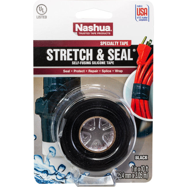 386SSB 3M STRETCH & SEAL SILICON TAPE AMALGAMATING REPAIR TAPE BLACK NASHUA 2190