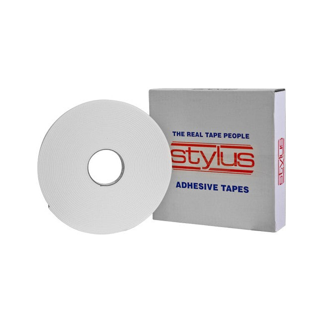 2132-12 - 0.80MM THICK DOUBLE SIDED TAPE - 12MM X 66MT POLYETHYLENE FOAM - STYLUS
