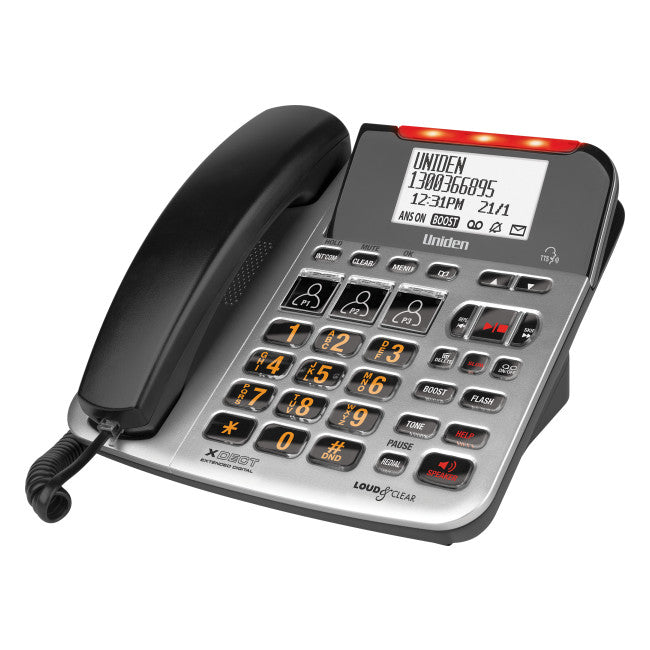 SSE47+1 - CORDED & CORDLESS PHONE - FOR VISUAL & HEARING IMPAIRED - UNIDEN