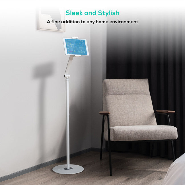 TSTD02 - FLOOR STAND FOR IPAD AND TABS - WHITE - MBEAT