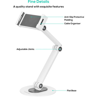 TSTD01 - UNIVERSAL IPAD TAB STAND WHITE - MBEAT