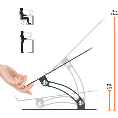 STDS6GRY ELEVATED LAPTOP MACBOOK STAND STAGE S6 MBEAT MB-STD-S6GRY