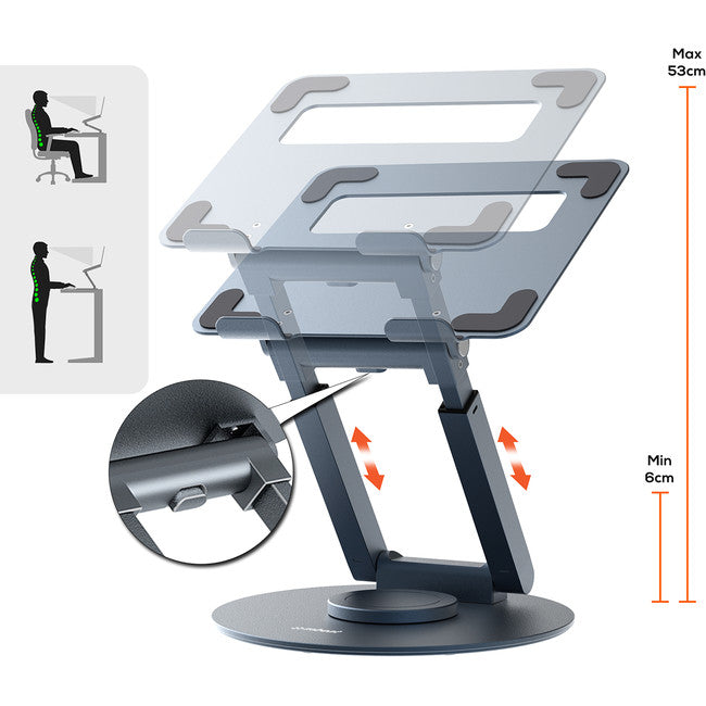 STDS9GRY - ROTATING LAPTOP STAND - STAGE S9 - MBEAT
