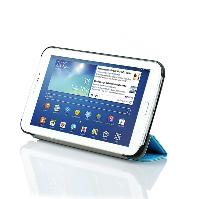 T3-7CASBL GALAXY TAB3 7" SLIM CASE BLUE TRI-FOLD MBEAT MBEAT MB-CAS-T37BLU