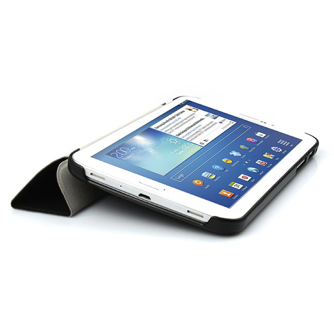 T3-7CASBLK GALAXY TAB3 7" SLIM CASE BLACK ULTRA THIN TRI-FOLD MBEAT MBEAT MB-CAS-T37BLK