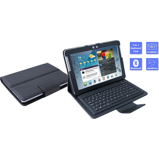 T2-10CASKB FOLIO CASE FOR GALAXY TAB2 10" BLUETOOTH KEYBOARD MBEAT KB-SAMTAB10