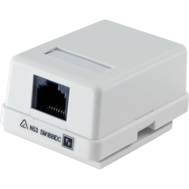 SMBT1C5 CAT5 RJ45 SURFACE MOUNT SOCKET 8P8C IDC PUNCH IN TERMINATED EVERSURE SMBT1C5
