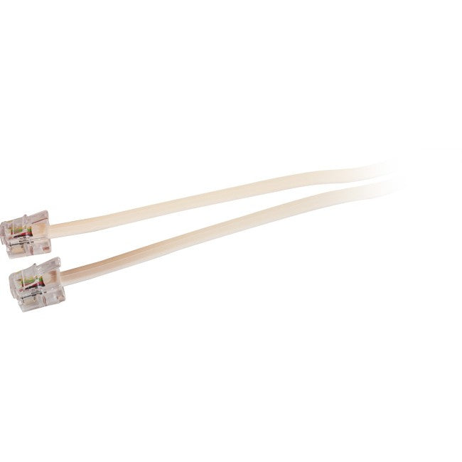 LC0056/IVY 3M MODULAR PLUG LEAD - IVORY RJ14 (RJ12) 6P4C TEL5054 PRO2 LC0056/IVY