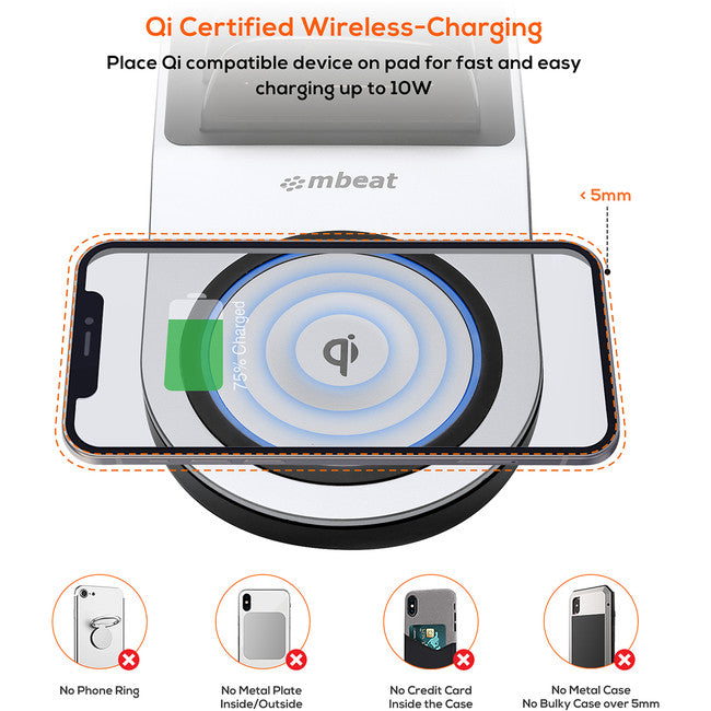 UWC5K USB-C AND QI WIRELESS CHARGER GORILLA POWER MBEAT MB-UWC-5K