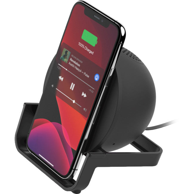 BCSSBK QI CHARGING STAND WITH SPEAKER BELKIN BOOST CHARGE BLACK BELKIN AUF001AUBK