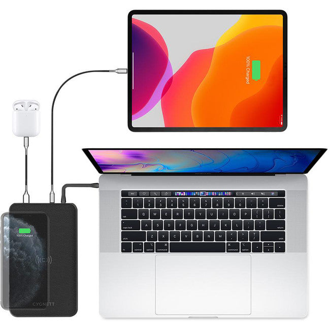 PBQI 27000MAH WIRELESS POWER BANK QI CHARGER CYGNETT CY3113PBCHE