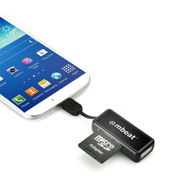 OTG772 OTG CARD READER AND USB HUB MICRO USB MBEAT MB-OTG772