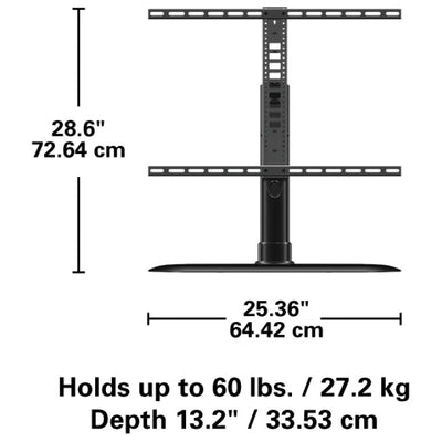 FTVS1 32"-65" 27KG SWIVEL TV BASE VESA MOUNT 75x75 to 600x400 SANUS FTVS1 BLACK