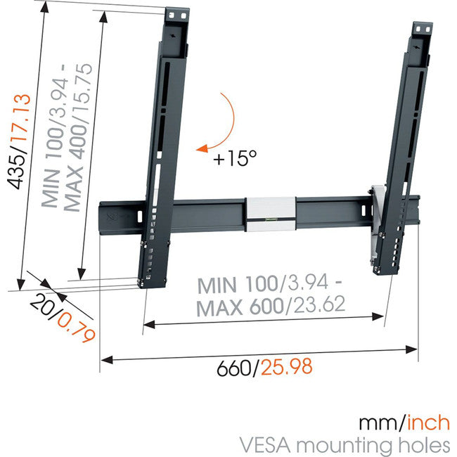 THIN515 40"-65" 25K TILT TV WALL MOUNT 2CM ULTRA THIN BRACKET VOGEL'S THIN515