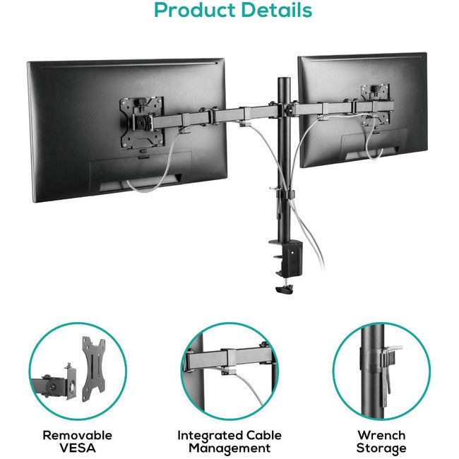 DC01K - ACTIVIVA DUAL MONITOR ARM - DOUBLE JOINT - MBEAT